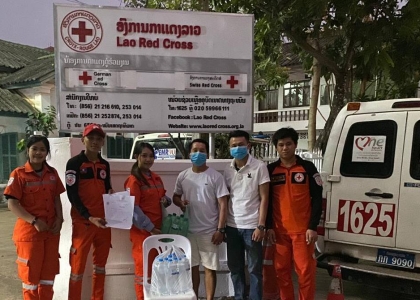 ບໍລິສັດ ເຫຼົ້າລາວ ມອບເຫຼົ້າຂ້າເຊື່ອ ໃຫ້ແກ່ສະມາຄົມອາສາກູ້ໄພນະຄອນຫຼວງວຽງຈັນ ແລະ ອົງການກາແດງ